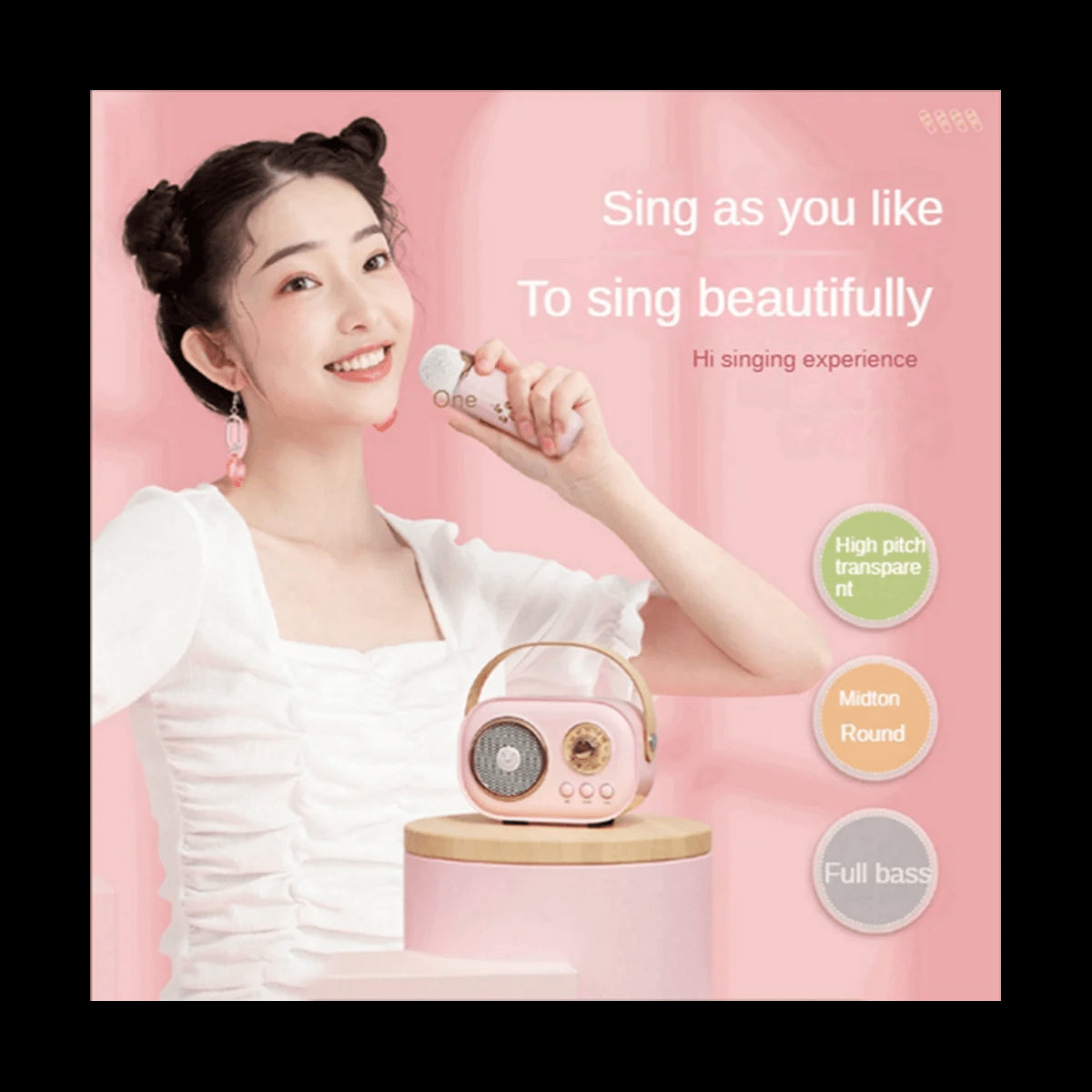 Mini Wireless Home Karaoke with Microphone and Speaker Set - Suez Tech Port