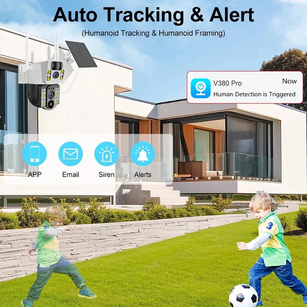 4K Outdoor Dual Lens Solar Camera (4G Sim/Wifi) - Suez Tech Port