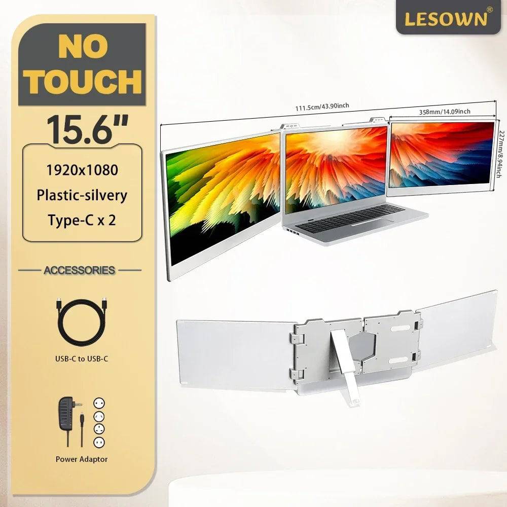 LESOWN 15.6 inch Portable Dual Monitor - Suez Tech Port