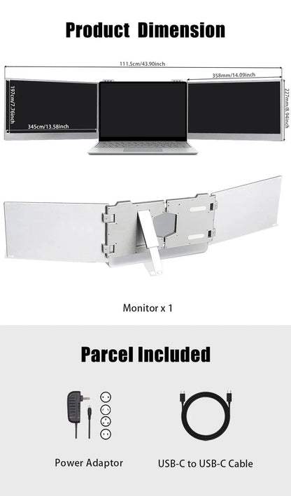 LESOWN 15.6 inch Portable Dual Monitor - Suez Tech Port