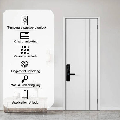 Tuya Smart Door Lock With Biometric Camera,Fingerprint,Smart Card andPassword Key Unlock - Suez Tech Port