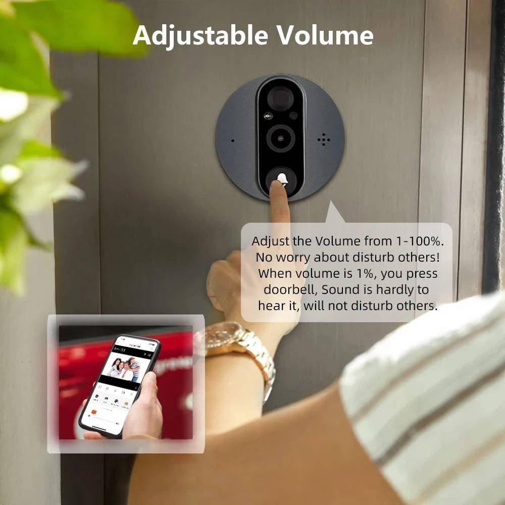 Tuya Door Bell Magic Eye Camera with Peephole Viewer - Suez Tech Port