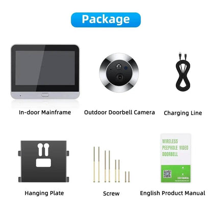 Tuya Wide Angle Doorbell Camera with Peephole Camera - Suez Tech Port