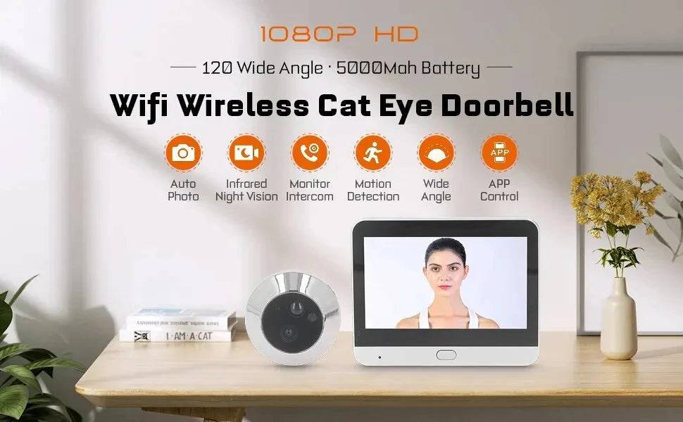 Tuya Wide Angle Doorbell Camera with Peephole Camera - Suez Tech Port